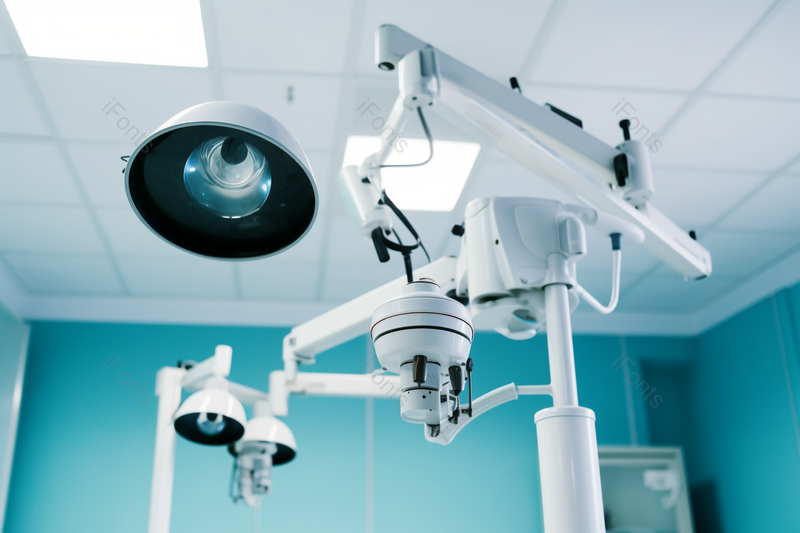 医院医疗设备蓝绿色墙面屋顶摄影图,高清,摄影图,摄影图片,图片大全,摄影图免费下载